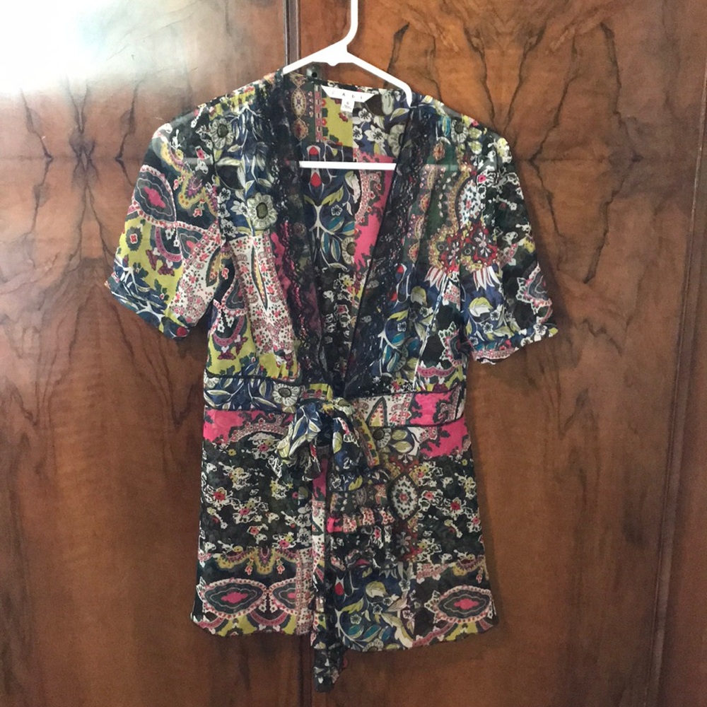 Kimono style top.